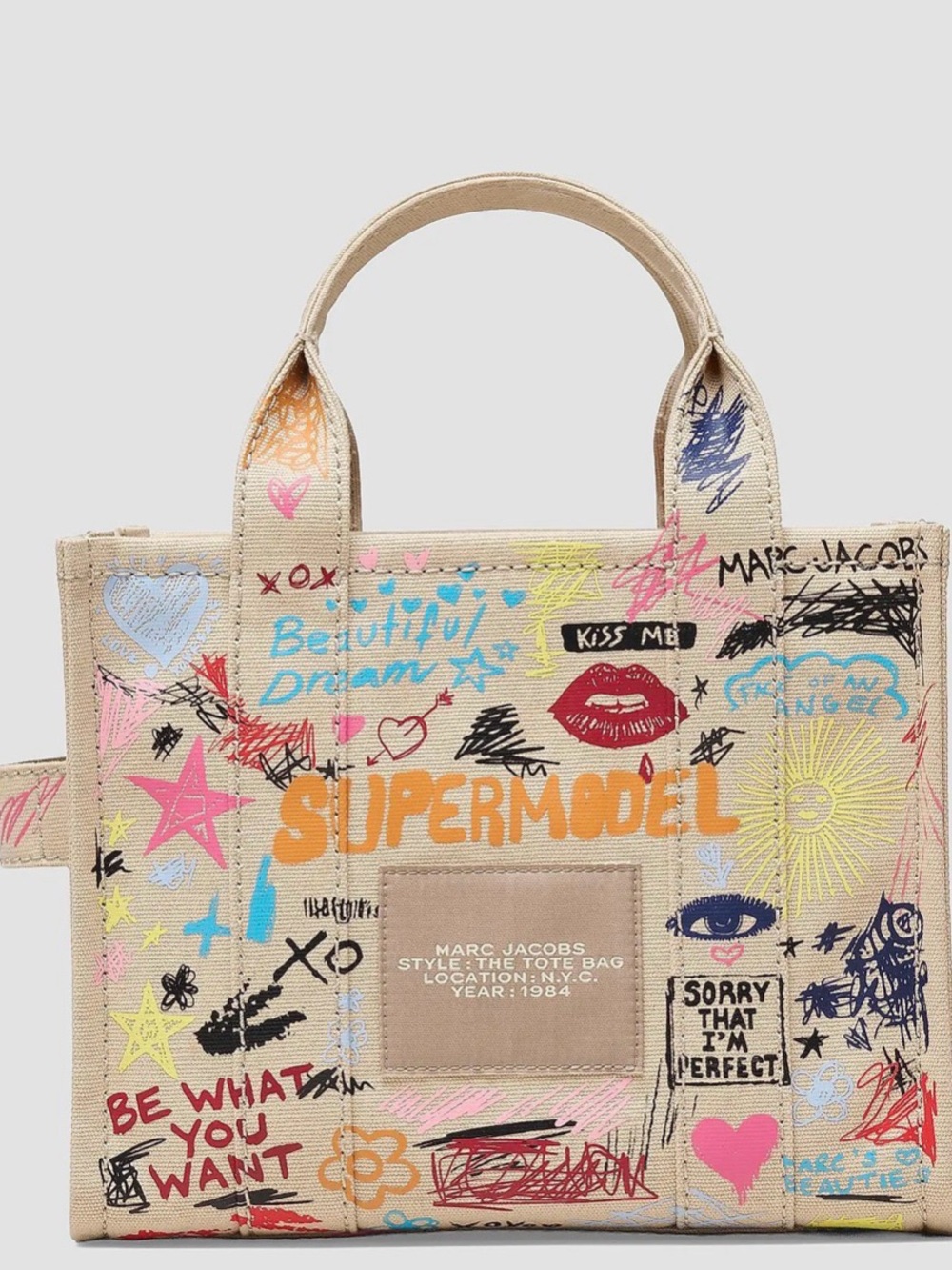 Marc Jacobs Multicolor Graffiti Canvas Tote